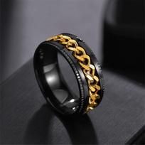 Teens Fidget Spinner Rotating Punk Women Anxiety Rings Men Rings Twist Chain Korean Finger Rings 7 sidabras