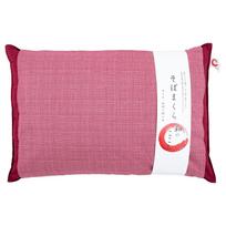 MORIPiLO Pillow Buckwheat Hull Made Japan Firm Wako no Kokochi Domestic Processing Washable 100 Cotton Cover Included Approximately 35x50x8cm (Red) 70