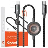 Mcdodo Induktyvus įkroviklis Apple Watch 2-in-1 Kabelis iPhone Macbook 60W