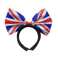 Union Jack Peteliškė Galvos juosta Plaukų juosta Patriotinėms šventėms ir Platinos jubiliejui Unisex