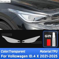 For Volkswagen ID.4 X -2025 Car Exterior Headlight Anti-scratch Front Lamp Transparent TPU Protective Film Accessories Transparent