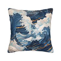 Pillow Case Vintage Doodle Flower Print Comfy  Pillow Cover For Sofa Home Decor Kawaii Pillowcases 30cmx30cm
