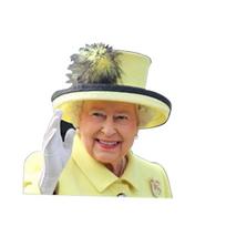 Anglijos Karalienė Juokingas Veikėjas Lipdukas Automobilio Langui Nepalieka Jokių Likučių Queen,Right brown
