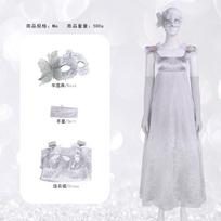 New Medieval Regent Tea Party Gown Long Dress Bridgerton 4 Cosplay Dress for Stage Performance XS