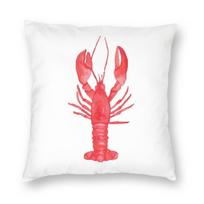 Watercolor Lobster Square Pillowcase Polyester Linen Velvet Pattern Zip Decor Pillow Case Room Cushion Cover Wholesale 30x30cm white