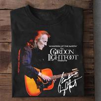 Remembering Gordon Lightfoot Gift For Fan Black Signed All Size Shirt L