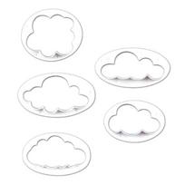 5Pcs/set Fondant Cutter Cloud Plastic Cake Cookie Biscuit Cutter Fondant Mold Fondant Cake Decorating Tools Sugar Craft