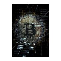 „Bitcoin Fire Storm“ drobės tapyba Modernus abstrakčius grafiti meno pop plakatų spaudiniai dovanoms Svetainė Namų biuras Prabangūs meno kūriniai Dekoravimas 20x30cm No Frame balta