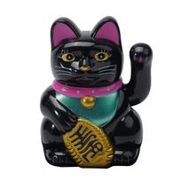 SAULĖS ENERGIJA KVIEČIANTIS KATĖS Laimės MOJUOJANTIS Maneki Neko Turto Laimės Papuošalas Wanliang-Yellow