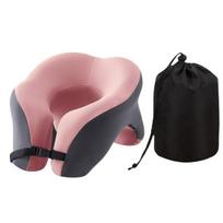 Portable Travel Neck Support Pillow with Storage Bag Ergonomic Design Soft Wear Resistant pilka