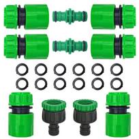 ABS greitoji jungtis sodo žarnai, 1/2 colio dvigubo kištuko žarnos sujungimo adapteris, vamzdžių ir vamzdelių ilgintuvo rinkinys 22pcs/set black