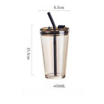 350 ml stiklinės su dangteliais ir šiaudeliais, kvadratinės stiklinės su rankena šiaudeliais, ledinės kavos puodeliai kokteiliams, arbatai, sultims, karštiems ir šaltiems gėrimams, kelioninis puodelis