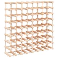 vidaXL Vyno laikiklis 72 buteliams, 90,5x23x90,5cm, pušies masyvas