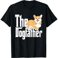 Corgi Dog Dad Dogfather Dogs Daddy Father T-Shirt S juoda