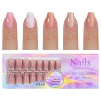 1 Box Nudes Press On Nails French Tip False Nails Short Full Cover Stick on Nails Soft Gels Nails Tip Manicures Supplies