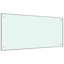 vidaXL Virtuvės sienelė, pieno spalvos, 120x60cm, grūdintas stiklas
