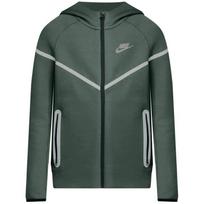 Nike Sportswear Tech Fleece Letter Print Zip-Up Hoodie Kids hoodies Vintage-Green FZ5433-338 M gray