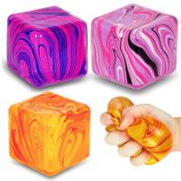 Ziporiajoy Durable Squishy Cube Squeeze Toys Stress Cube Fidget Toy fo