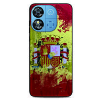 Ispanijos vėliavos dėklas telefonui Samsung Galaxy A57 A37 A27 A07 A16 A17 4G A36 A56 5G A53 A54 A35 A26 A41 A10 A22 A14 A04s Galaxy F17 5G beige