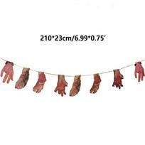 Eerie Halloween Fake Body Parts Garland For Creepy Party Atmosphere 213cm/6.99'