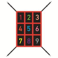9-Section Numbered Strike Zone Target (No Net) Adjustable Pitching Target Throwing Pitching Hitting Batting Practice Target