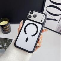 Applicable to Apple 17promax mobile phone case iPhone16/15/14 transparent magnetic suction double-sided acrylic anti-drop Apple 12promax