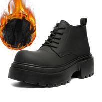 vyriška mada punk roko platforminiai batai su raišteliais originalūs odiniai batai kaubojiški rudens žiemos batai šaunūs stilingi kulkšnies botas hombre 240
