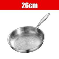 10”/11”/12” Tri-Ply Stainless Steel Frying Pan 3-layer Kitchen Cooking pans Fast Heating Chef's pan with Ergonomic Handles