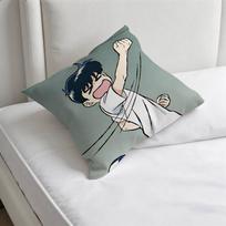 Go For It Nakamura Aiki Hirose Decorative Square Pillow Cover Modern Cushion Case for Living Room Bedroom 30x30cm