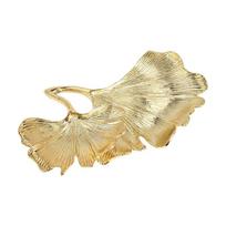 Gold Leaf Ginkgo Biloba Leaf Decorative Tray Gold Jewelry Tray Desk Decorative Dish Organizer Tray For Ring Necklace auksinė