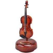 Violin Music Box,Retro Clockworks Mechanism Wind Up Musical Box Gift for Christmas/Birthday/Valentines Day Desk Ornament B03E