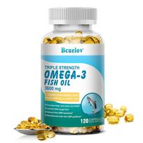 Triple Strength Omega-3 Fish Oil 3600mg - Icelandic Wild Caught - 120 Capsules 120PCS white