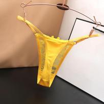 Reguliuojami nėriniuoti kelnaitės Kelnaitės Moteriški apatiniai Seksualūs dirželiai Moteriški apatinis trikotažas žemu juosmeniu Tvirtas apatinis trikotažas Besiūliai moteriški apatiniai apatinis trikotažas one size geltona