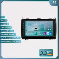 Hiizpo Android13 automobilinis radijas, skirtas Mercedes Benz W169 W245 B200 W906 Sprinter W639 Vito Multimedia Video Player Navigacija Pažangi GPS Carplay Auto P1 4Core 1G 32G black