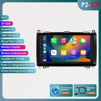 Hiizpo Android13 automobilinis radijas, skirtas Mercedes Benz W169 W245 B200 W906 Sprinter W639 Vito Multimedia Video Player Navigacija Pažangi GPS Carplay Auto P2CP 4Core 2G 32G AI