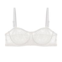 Itin plona vėsi liemenėlė be petnešėlių moterims Plieninis žiedas Push Up Sexy Lace Neslystantis ir nenusmigęs vamzdelis M balta