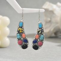 Vintage Geometric Women's Earrings įvairiaspalvis