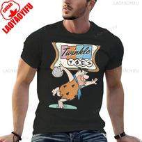 The Flintstones Twinkle Toes Fred Flintstone Bowling Alley T-shirt Hot Sale 2025 Korean Fashion Cute Clothes Men Clothes Womens S