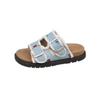 Džinsinės platforminės Birkenstocks šlepetės vasariniai drabužiai naujas prancūziškas temperamentas laisvalaikio sandalai 35 šviesiai mėlyna spalva