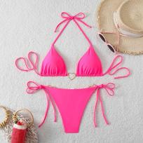 Women's Casual Two-Piece Swimsuit L rožinė