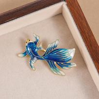 Brooch: Sophisticated, Light Luxury, , Minimalist, Elegant Clothing Pin: Suit, Pearl, Fashion Accessory One Size mėlyna