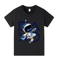 A1338 Boys Girls Astro Bot Printed Short Sleeves T-shirt 100cm