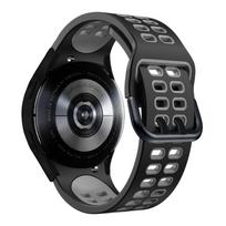 Wristband For Samsung Galaxy Watch 5 Pro Sport Strap Watch5 44mm 40mm/Watch 4 Classic 46mm 42mm Silicone Band Watchband Bracelet Watch4 46 42 44 40mm juoda pilka spalva