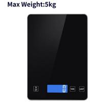 Digital Usb Glass Kitchen Scale With Stylish Design And 15 Kilogram Measurement For Home Use Black 5kg