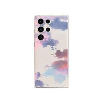 Applicable to Samsung S25ultra Apple iphone17 ins color cloud white cloud mobile phone case painted protective case iphone17