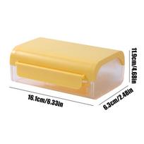 Butter Dish Airtight Storage Modern with Cutter Fridge Cheese Container Butter Tray for Countertop Refrigerator RV Farmhouse geltona