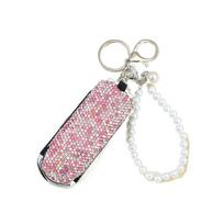 Glitter Rhinestone Air Bag Hair Comb Keyring Massage Comb with Mirror  Hair Styling Accessories style 4