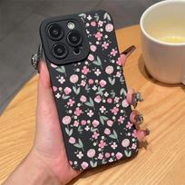 Tide pink flower for Apple 17/16/15 mobile phone case iPhone14/13 foreign trade factory 12 anti-drop 7 Apple 7/8/se2 juoda