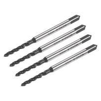A84X-4Pcs Spiral Flute Thread Taps, M2 X 0.4 Nitride Coated Metric Screw Tap, High Speed Steel Machine Tapping Threading Tool