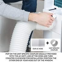 B97A-3X Air Conditioner Portable Exhaust Hose- 5 In Diameter Size - 59 In Long - Universal Flexible Counter Clockwise Tube balta